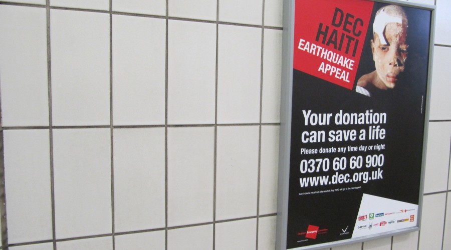 A DEC appeal poster in London
