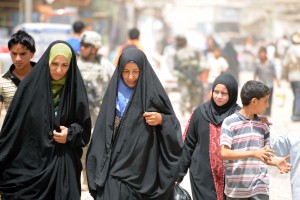 Iraqi women in eastern Baghdad