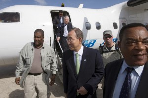 UN Secretary-General Ban Ki-Moon visiting Mogadishu, December 2011
