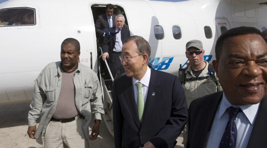 UN Secretary-General Ban Ki-Moon visiting Mogadishu, December 2011
