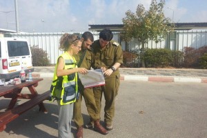 Coordinating with IDF officers near Gaza