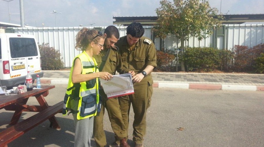 Coordinating with IDF officers near Gaza