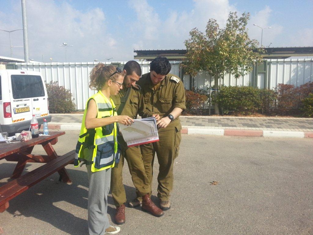 Coordinating with IDF officers near Gaza