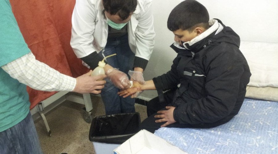 A field hospital inside Syria