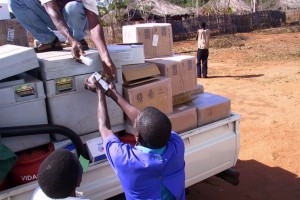 Picture of drug delivery in Mozambique courtesy of VillageReach