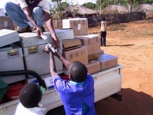 Picture of drug delivery in Mozambique courtesy of VillageReach