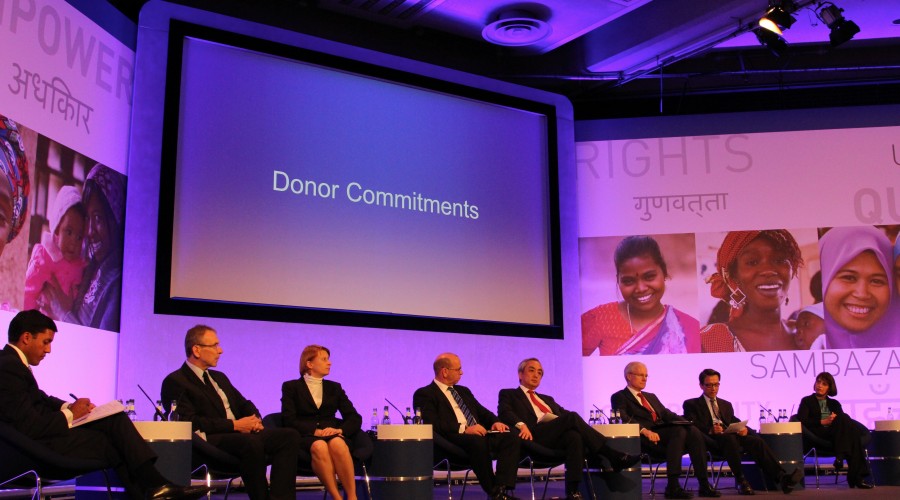 Panel on donor commitments in London