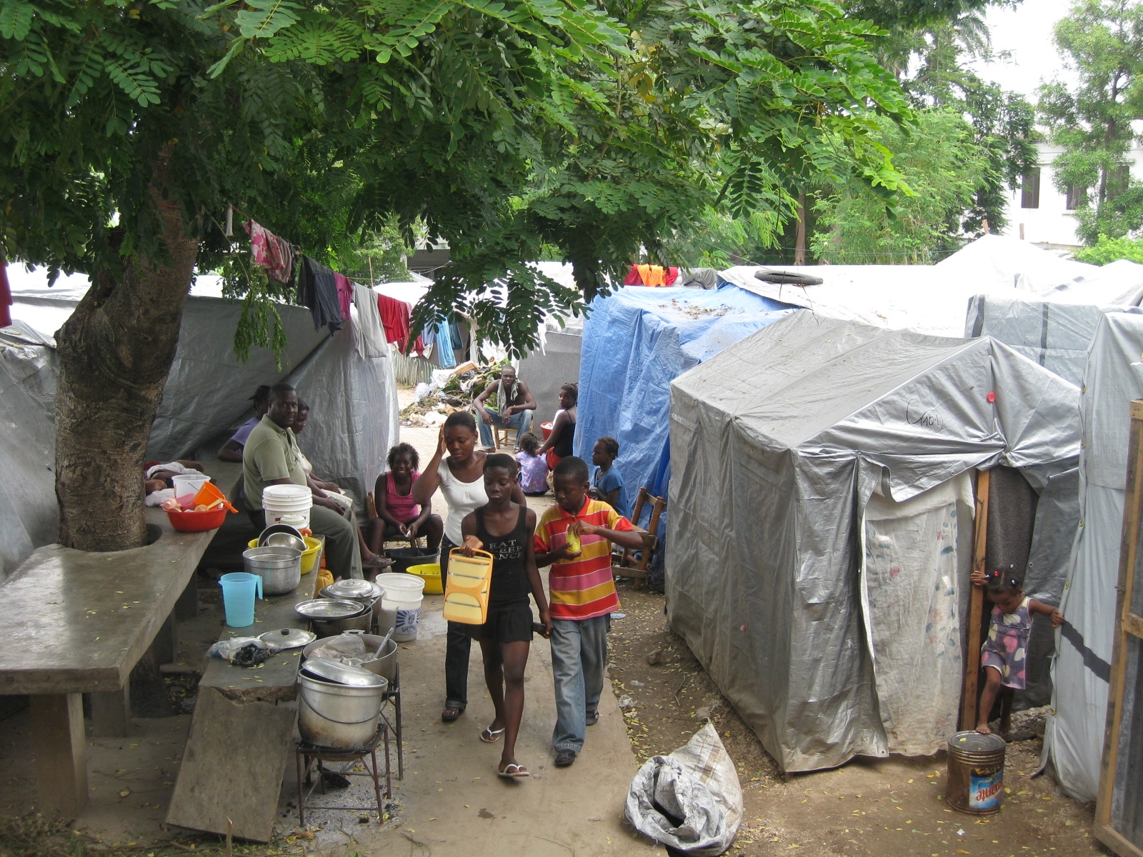 Bolosse displacement camp, Port-au-Prince Haiti, during field testing of the HESPER Scale