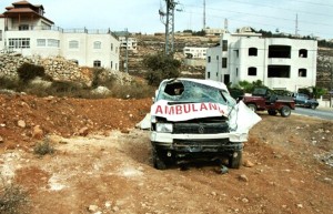 Attacked ambulance