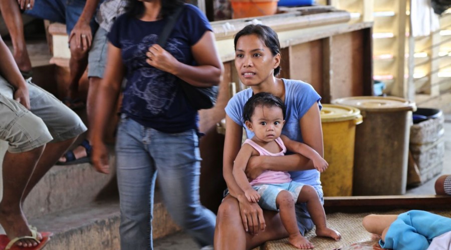 Survivors of Typhoon Haiyan in Capiz, Philippines