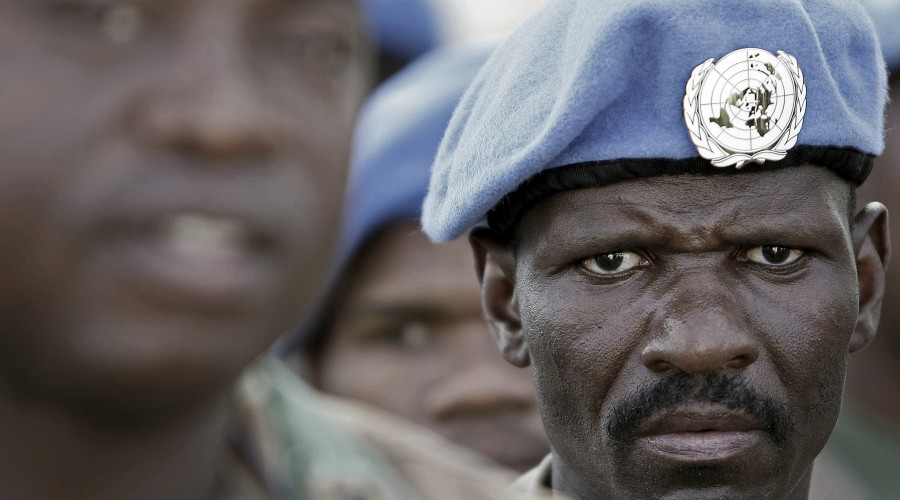 Soldiers from South Africa in the African Union-United Nations Hybrid Operation in Darfur (UNAMID)