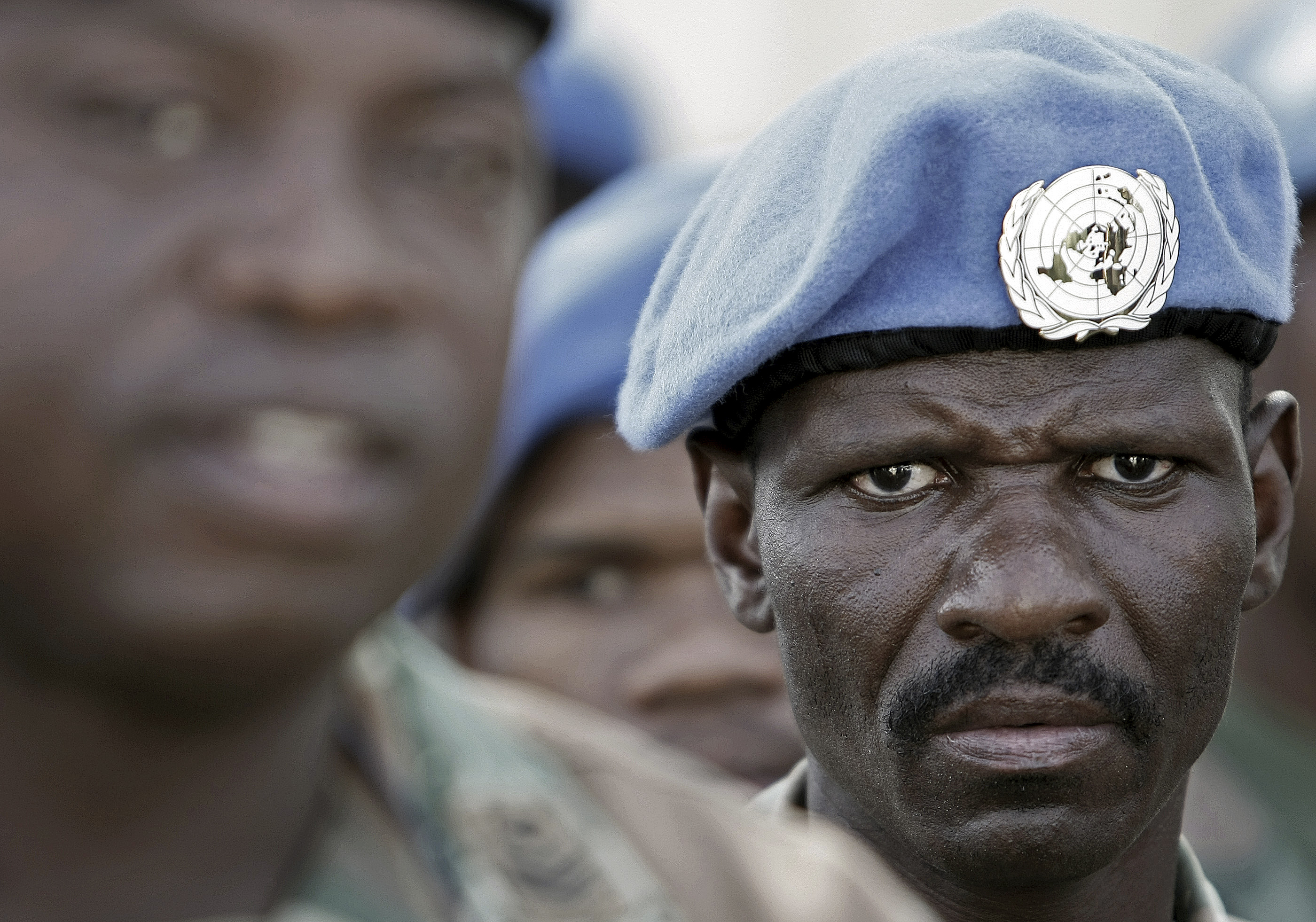 Soldiers from South Africa in the African Union-United Nations Hybrid Operation in Darfur (UNAMID)