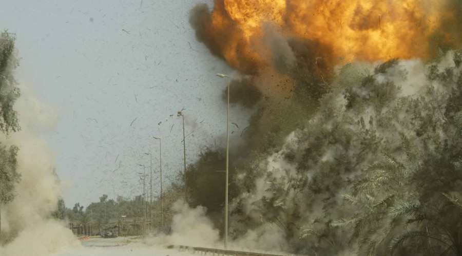 Controlled IED explosion in Iraq