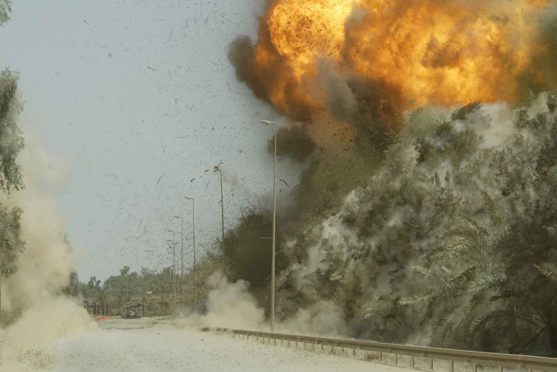 Controlled IED explosion in Iraq