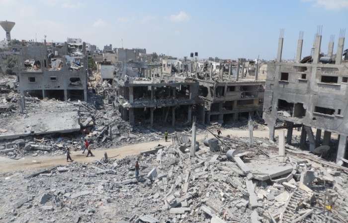 Ruins in Beit Hanoun, northern Gaza Strip, August 2014