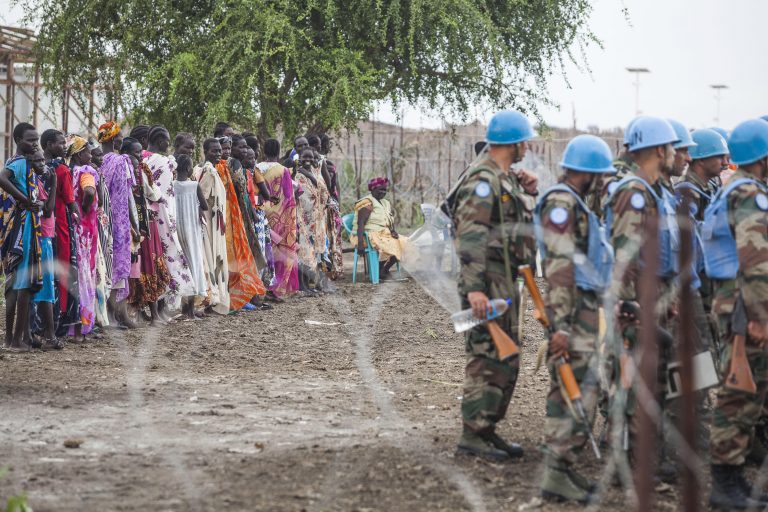 A UN Protection of Civilians Site (POC), Malakal, South Sudan.