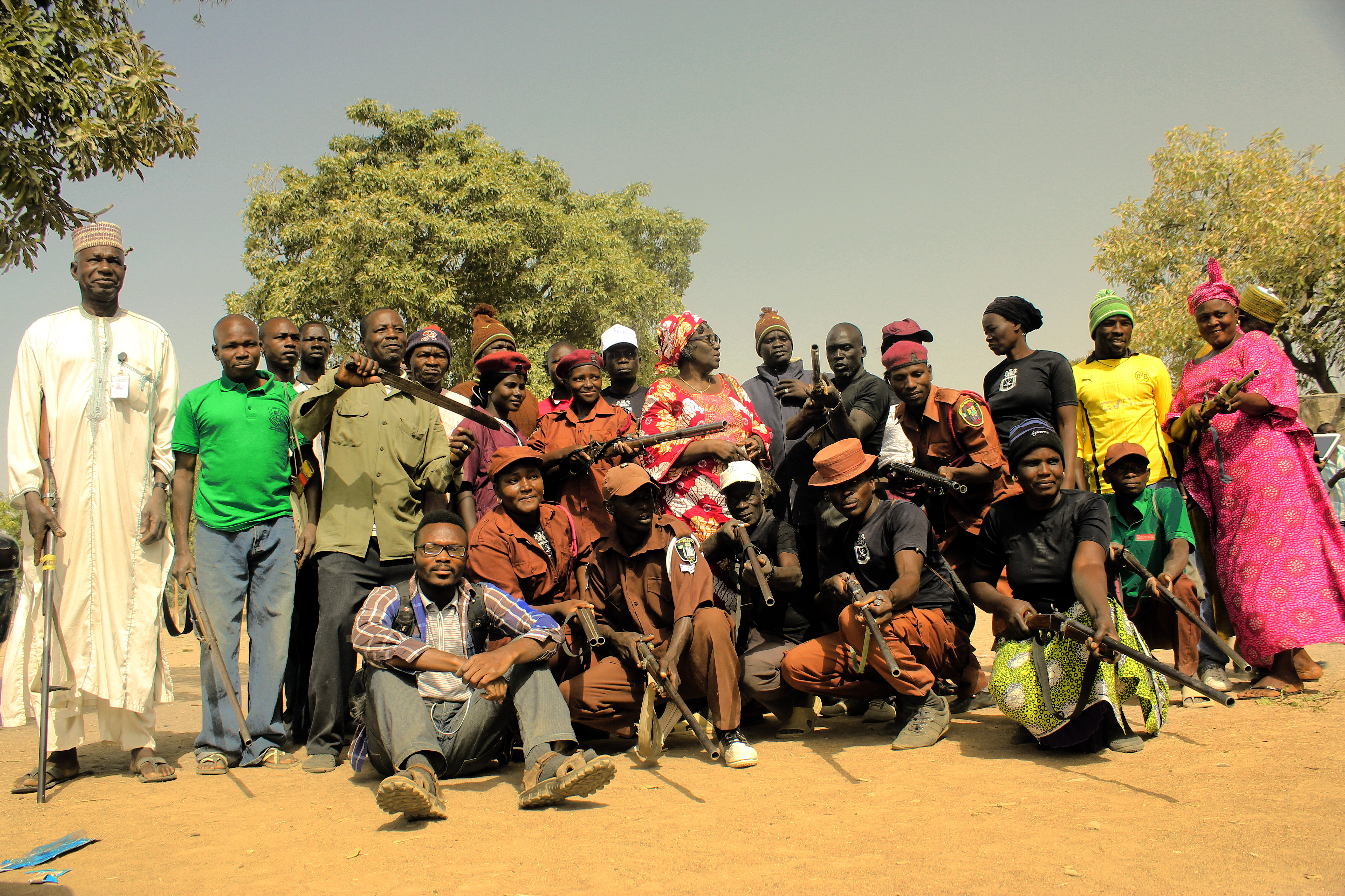 Members of the Lassa vigilante group, in Borno state.
