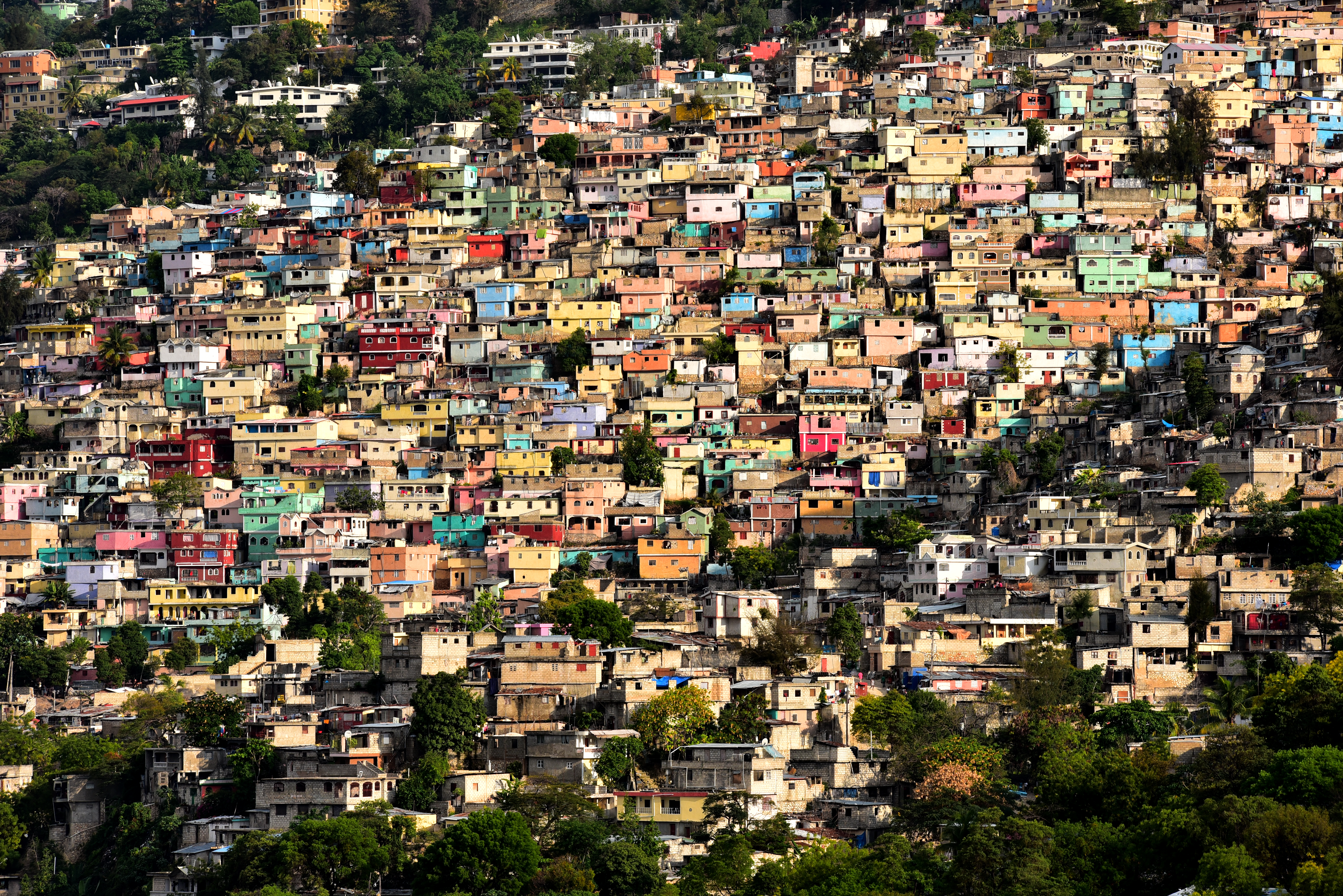 Dense housing in Port au Prince, Haiti.