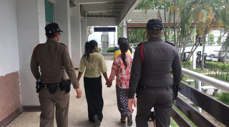 Three Rohingya refugee women detained by police in southern Thailand after undertaking a risky journey from Rakhine State, Myanmar on their way to Malaysia.