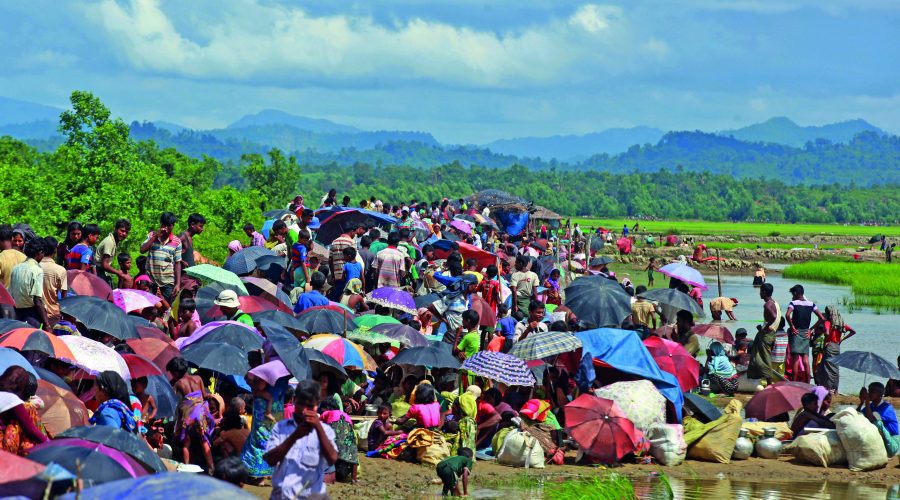 Cox’s Bazar, Bangladesh, 9 October 2017. Rohingya refugees flee Myanmar to Bangladesh.