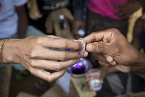 Cholera vaccine distributed to Rohingya refugees.