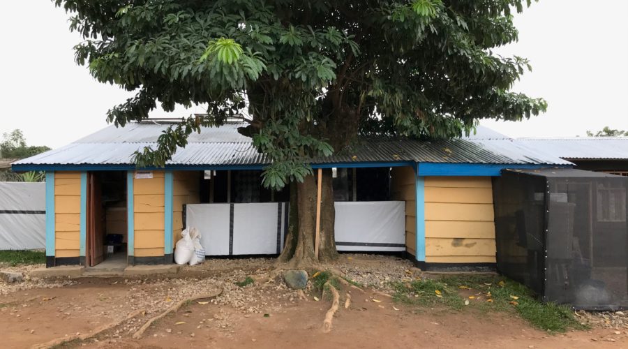 The isolation unit of the temporary transit center (Centre de Transit Temporaire) created at Health Center Madrandele/Beni.