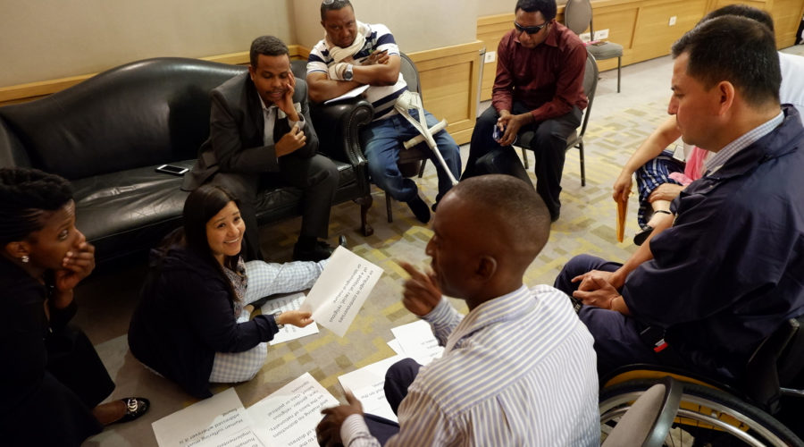 Humanitarian actors and DPO representatives at the Bridge CRPD-SDGs training on Article 11 Credit: IDA/Federica Settimi 2019