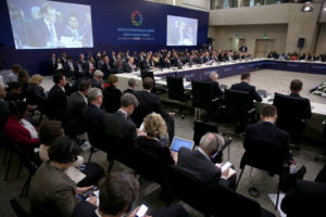 ISTANBUL, TURKEY - 23 MAY 2016: General View of the High-Level Leaders’ Roundtable on “Investing in Humanity” within the World Humanitarian Summit.