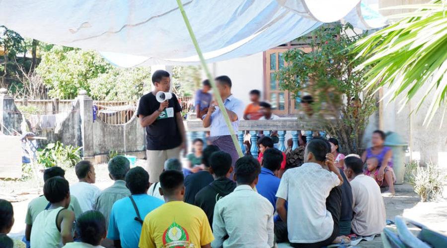 Rakhine Youth New Generation Network (RYNGYN) conducting community consultations in Rathedaung.
