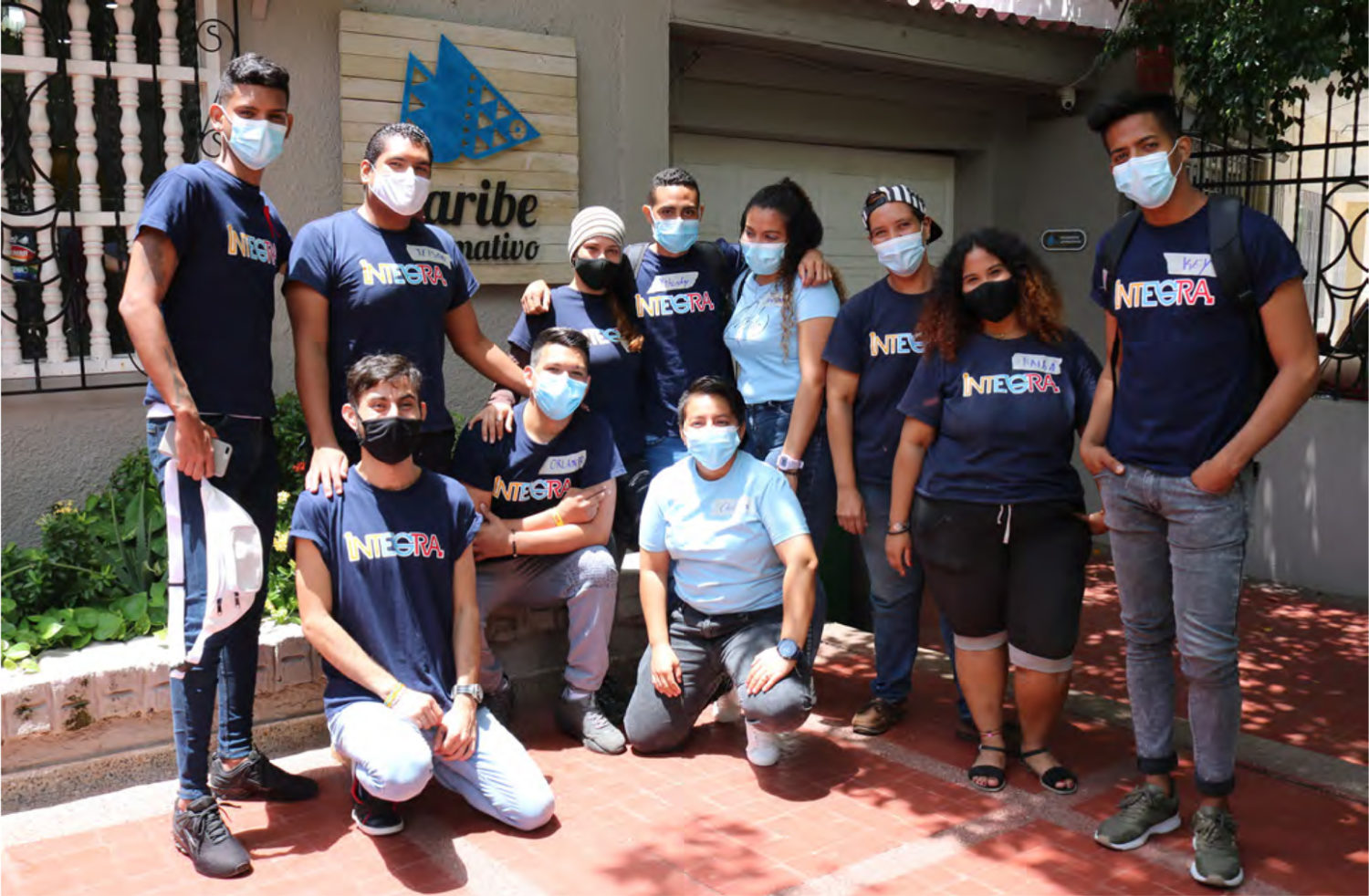 Members of INTEGRA, a network of LGBTI Venezuelan youth in the Colombian Caribbean. They promote and advocate for the human rights of LGBTI migrants and refugees from Venezuela, including people living with HIV.
