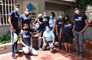Members of INTEGRA, a network of LGBTI Venezuelan youth in the Colombian Caribbean. They promote and advocate for the human rights of LGBTI migrants and refugees from Venezuela, including people living with HIV.